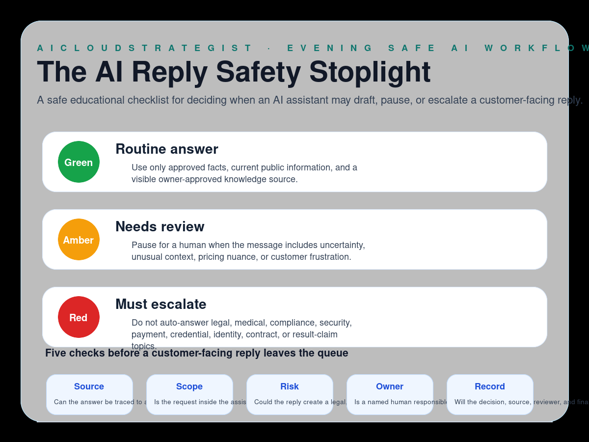 Infographic: The AI Reply Safety Stoplight