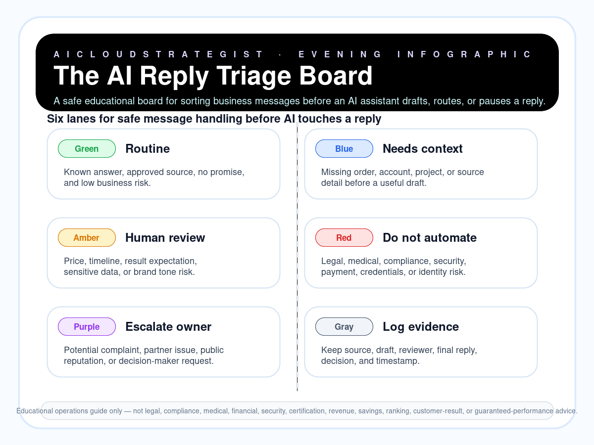 Infographic: The AI Reply Triage Board